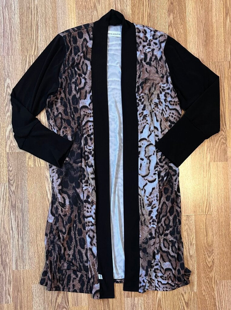 Melanie Jacqueline solid/cheetah print hangopen (O/S)