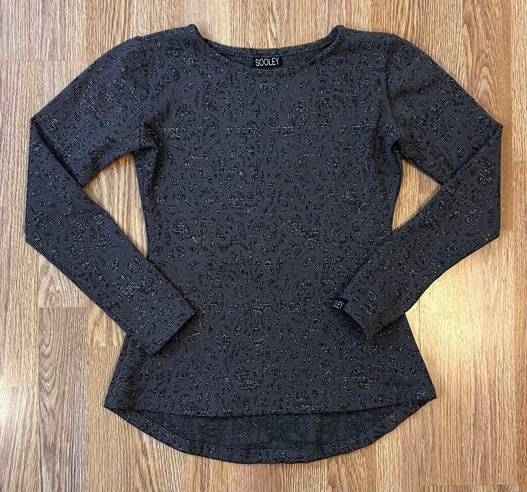 Sooley metallic damask print top (S)