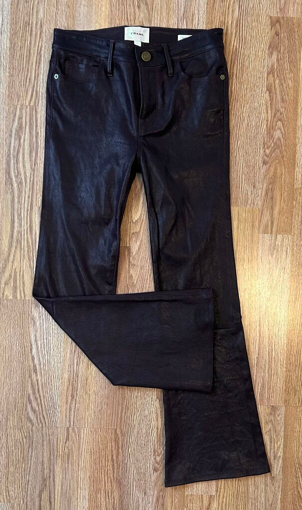 Frame NWT Le Crop leather mini boot pant (size 25)