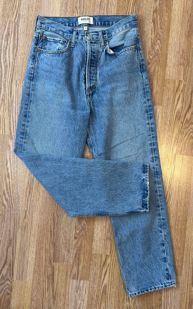AGOLDE 90s crop high rise jean (size 24)