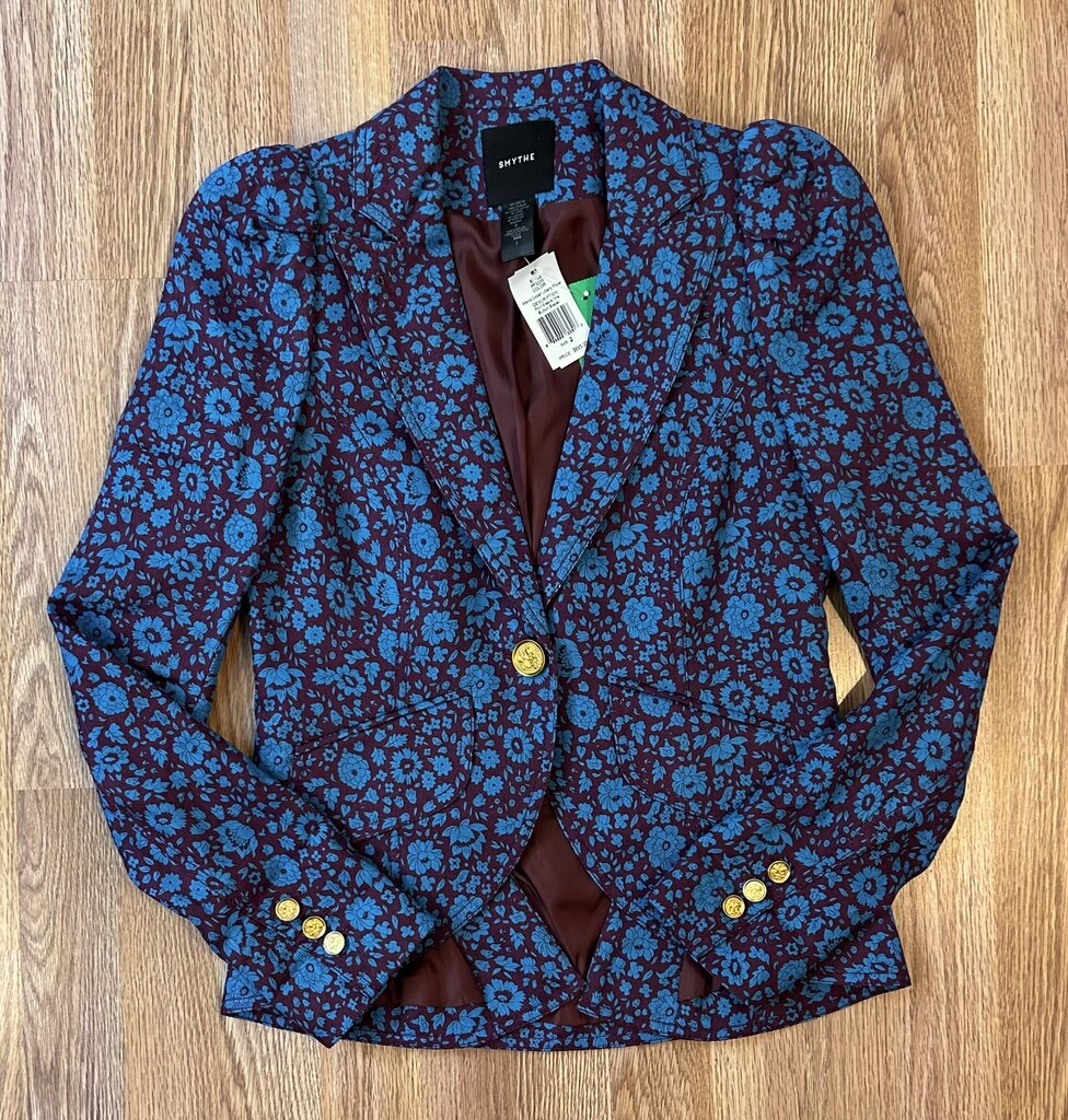 Smythe Liberty floral single button blazer (size 2)