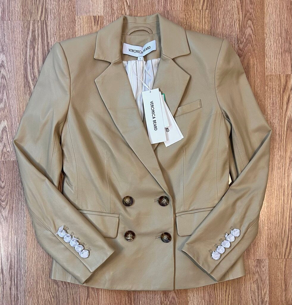 Veronica Beard NWT leather double button blazer (XS)