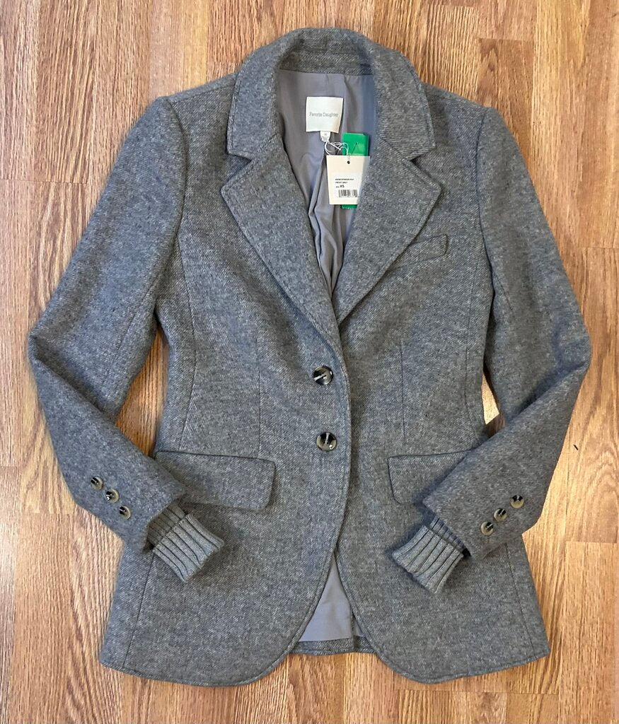Favorite Daughter NWT wool blend lined sweater cuff blazer (XS)