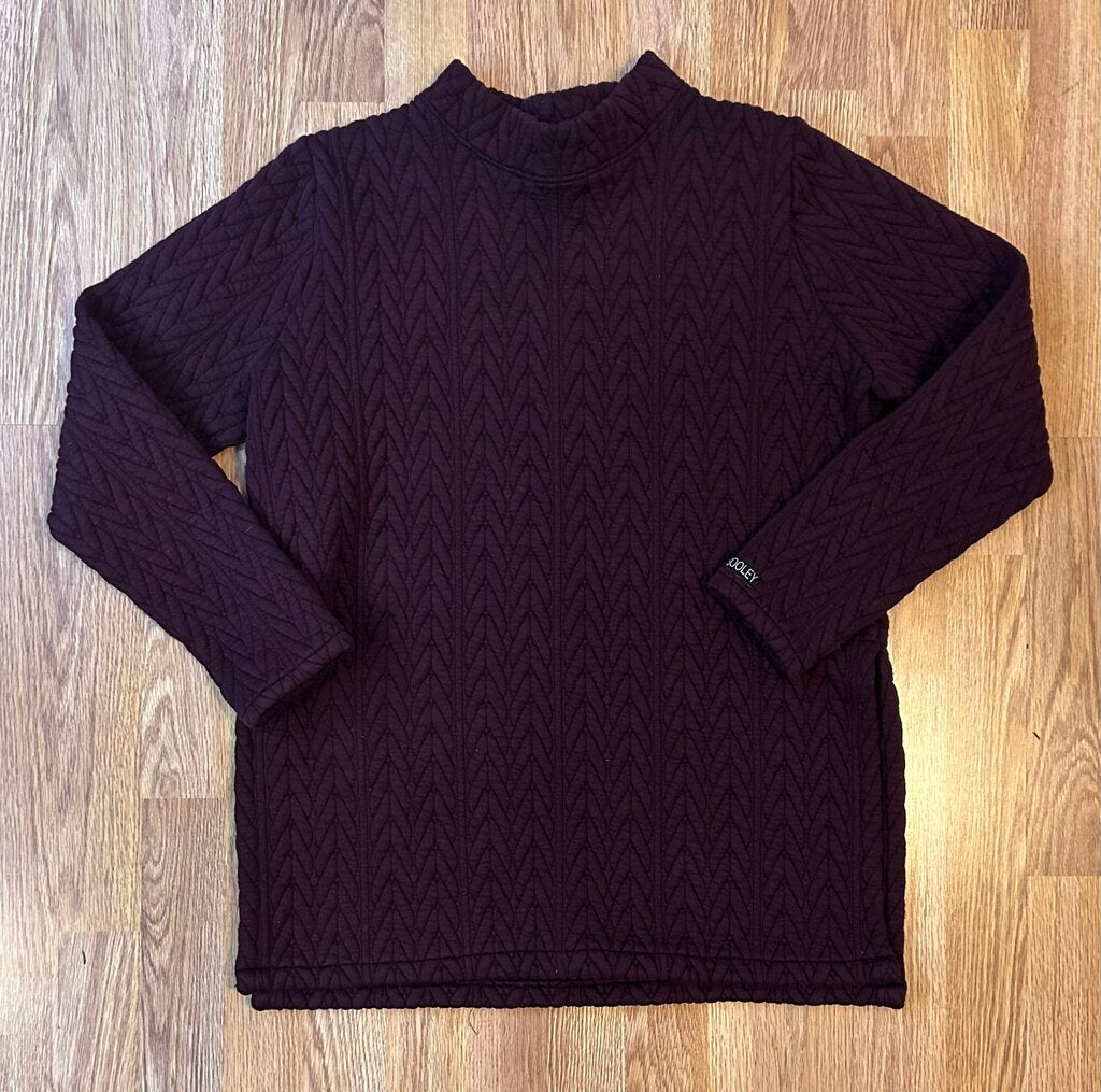 Sooley chevron quilted mock neck pullover (L)