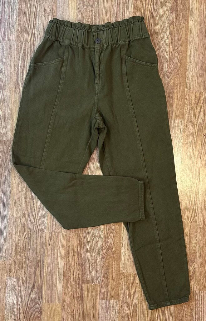 Unpublished (Anthropologie) paperbag waist ankle fit pant (S)