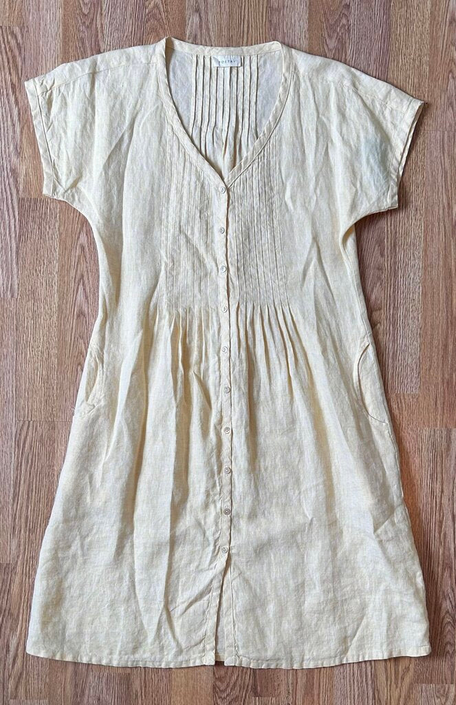 Poetry (UK) pintuck linen midi dress (size 4)