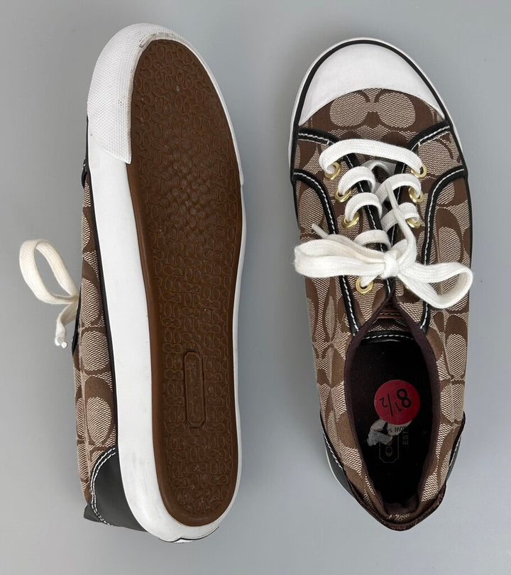 Coach monogram capped toe sneaker (size 8.5)