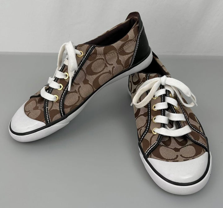 Coach monogram capped toe sneaker (size 8.5)