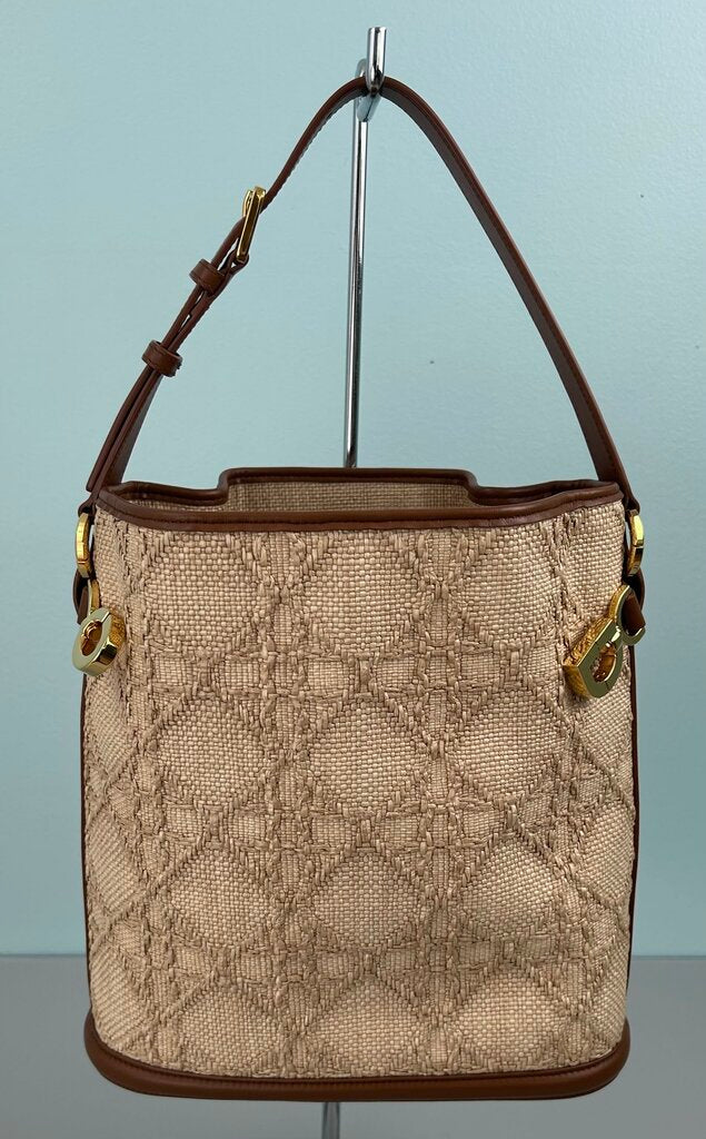 Christian Dior Natural Cannage tote