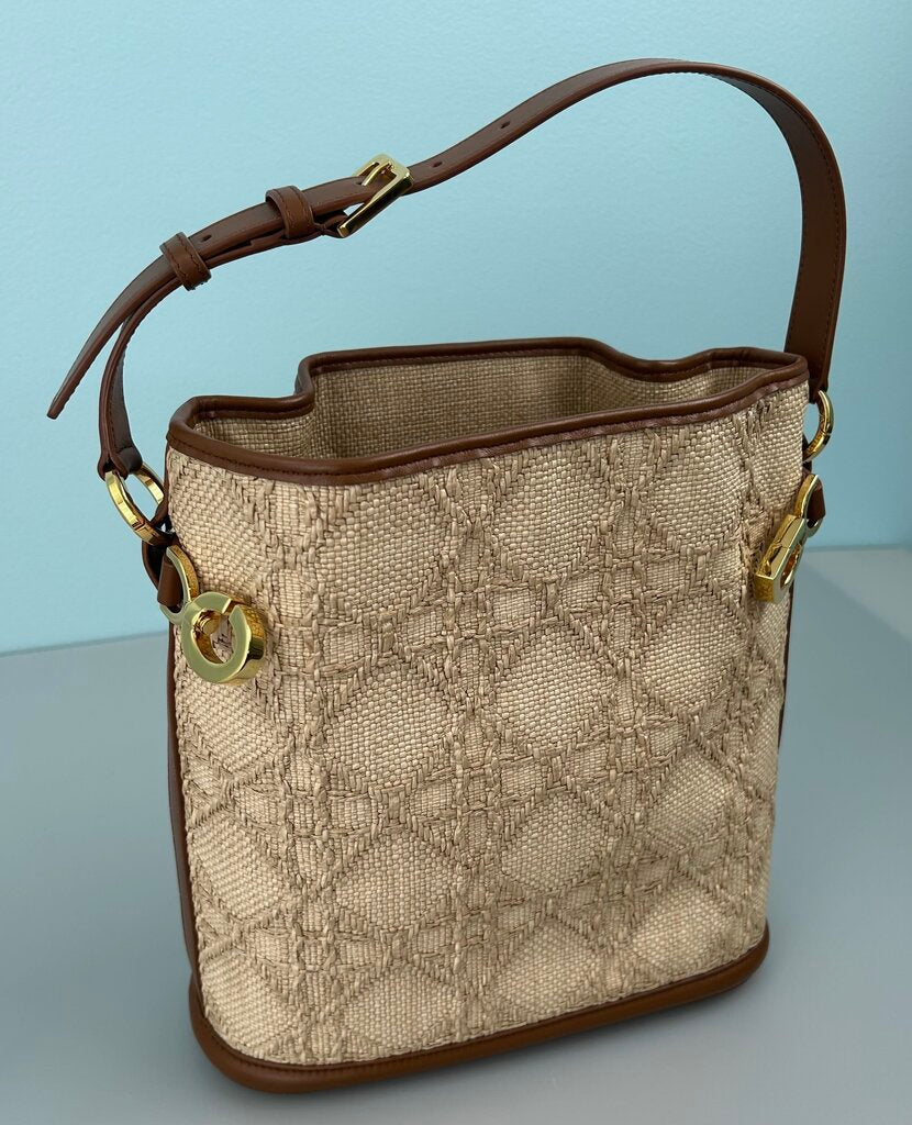 Christian Dior Natural Cannage tote