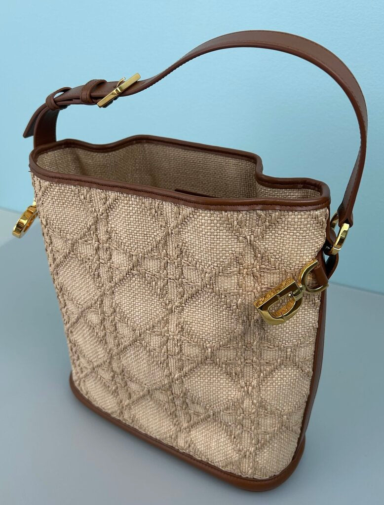 Christian Dior Natural Cannage tote