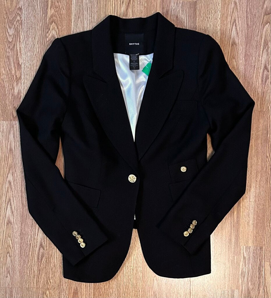 Smythe Classic Dutchess wool back cutout blazer (size 4)