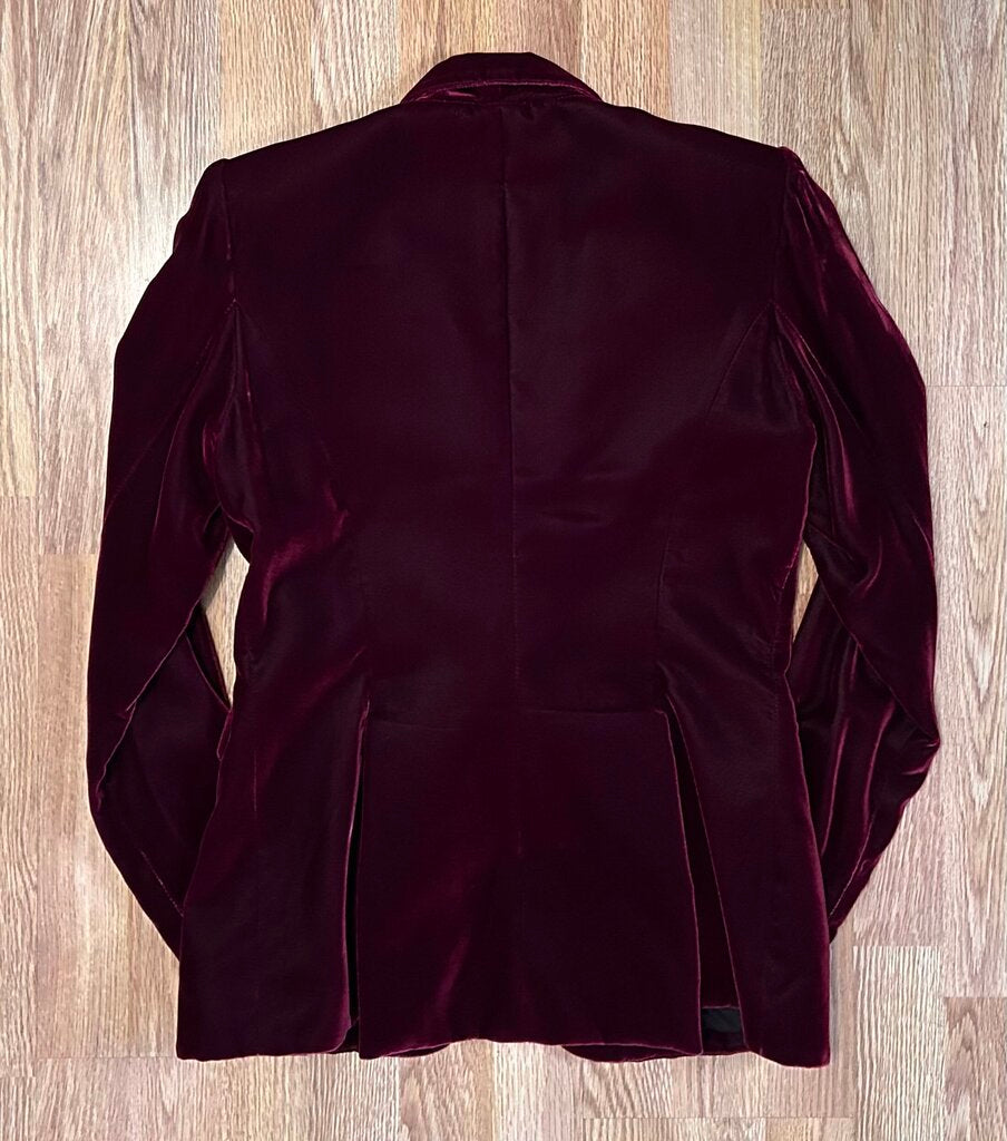 Smythe gold button velvet blazer (size 4)