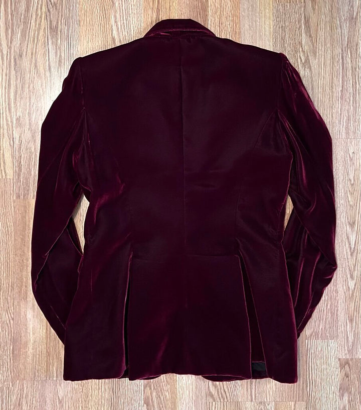 Smythe gold button velvet blazer (size 4)