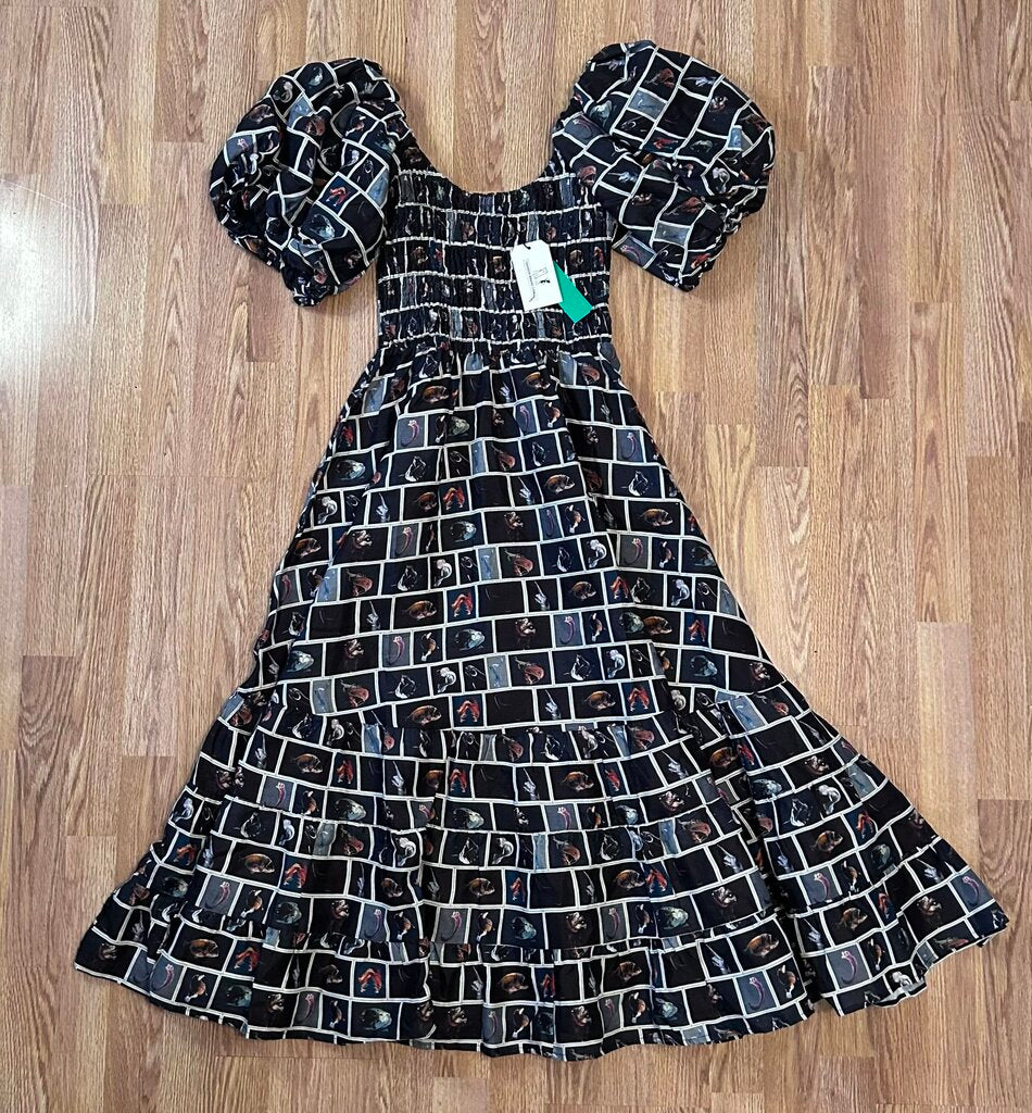 Fashion Brand Company NWT "cuter fish print" midi dress (S/M)