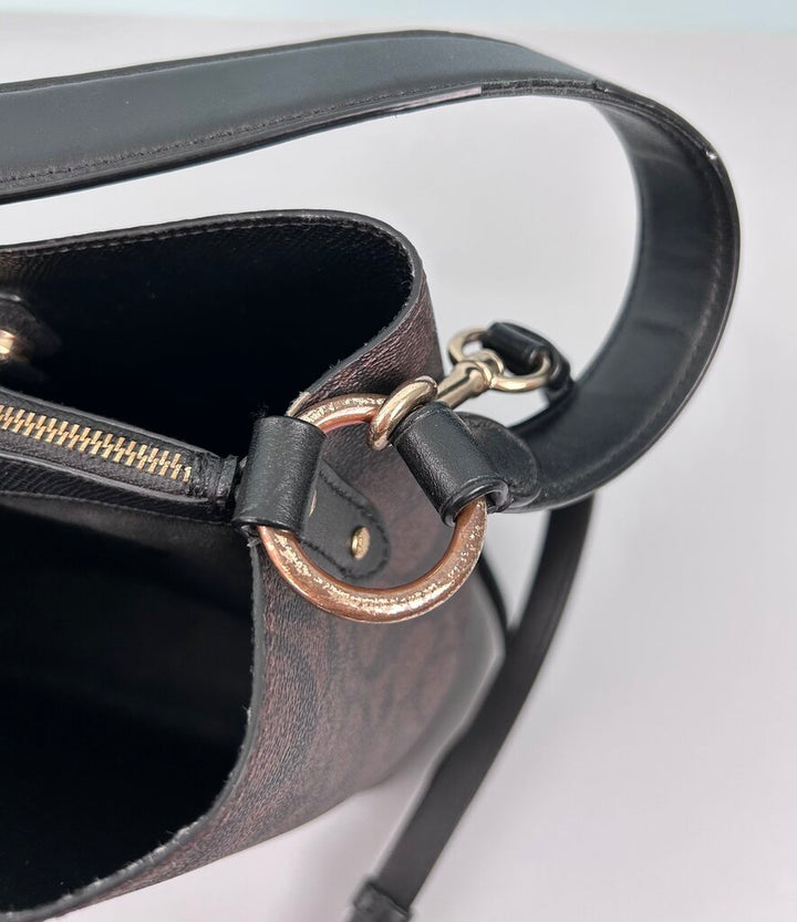 Coach "Town" Monogram Small Bucket Bag