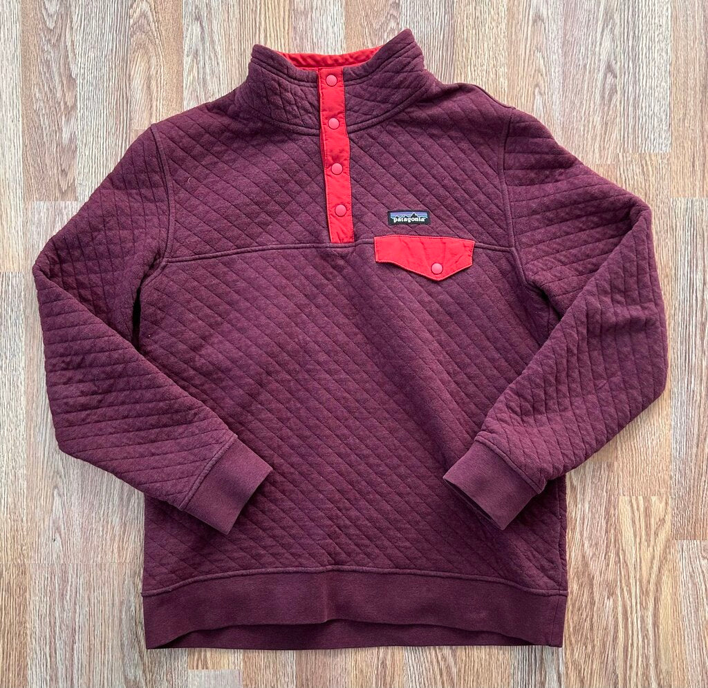 Patagonia quilted quarter-button pullover (M)