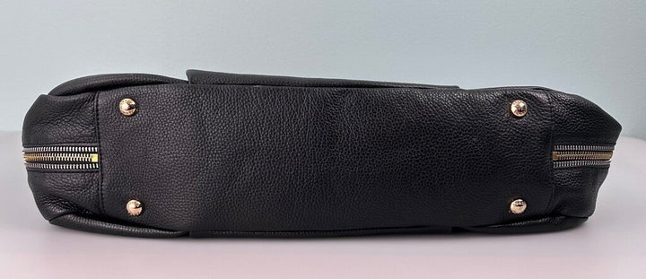 Prada daino pebbled leather zipper detail hobo bag