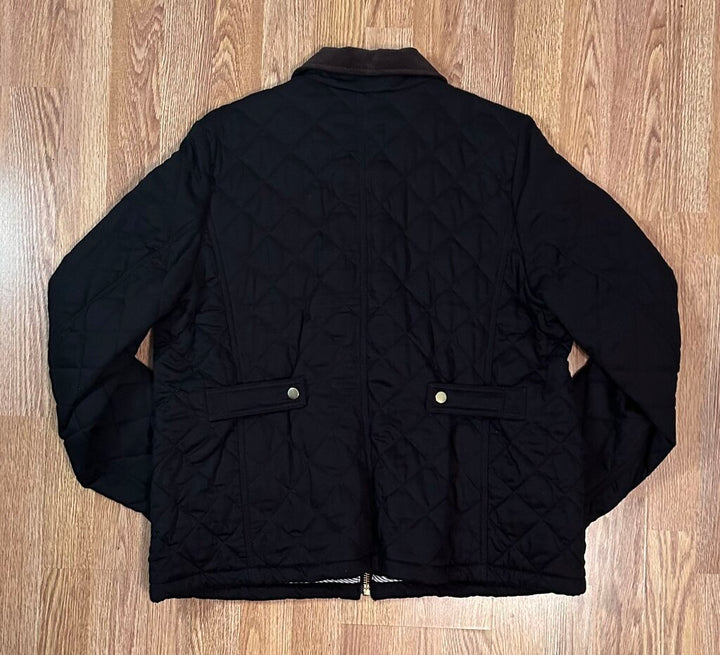 J Crew quilted cotton corduroy barn style boxy jacket (L)