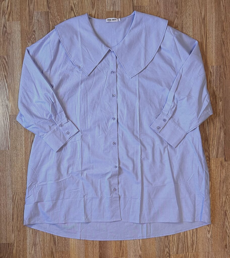 Red Sky oversized collar oxford shirtdress (L/XL)