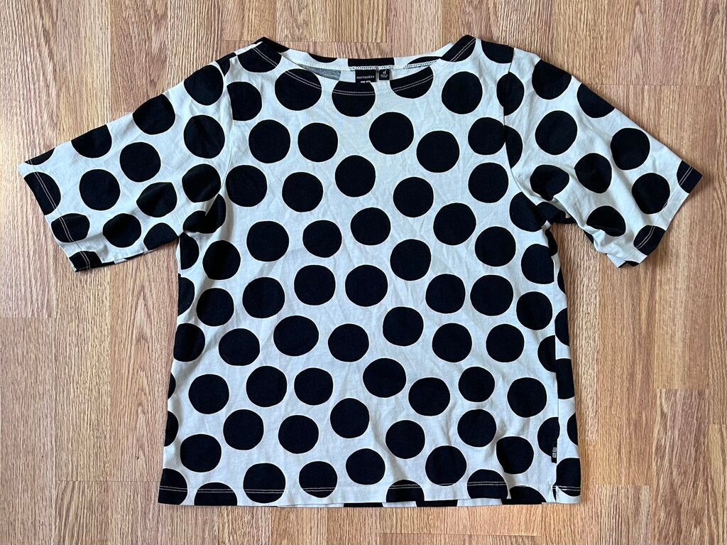 Marimekko x Uniqlo polka dot boxy tee (XS)