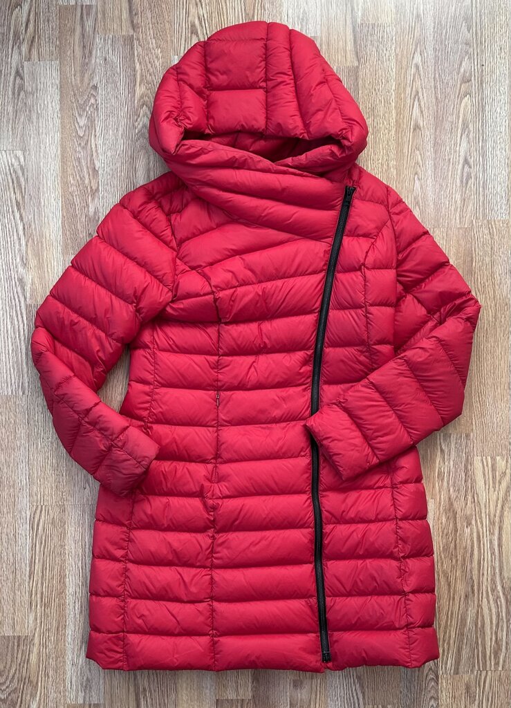 Soia & Kyo "Karelle" asymmetrical zip long puffer (L)
