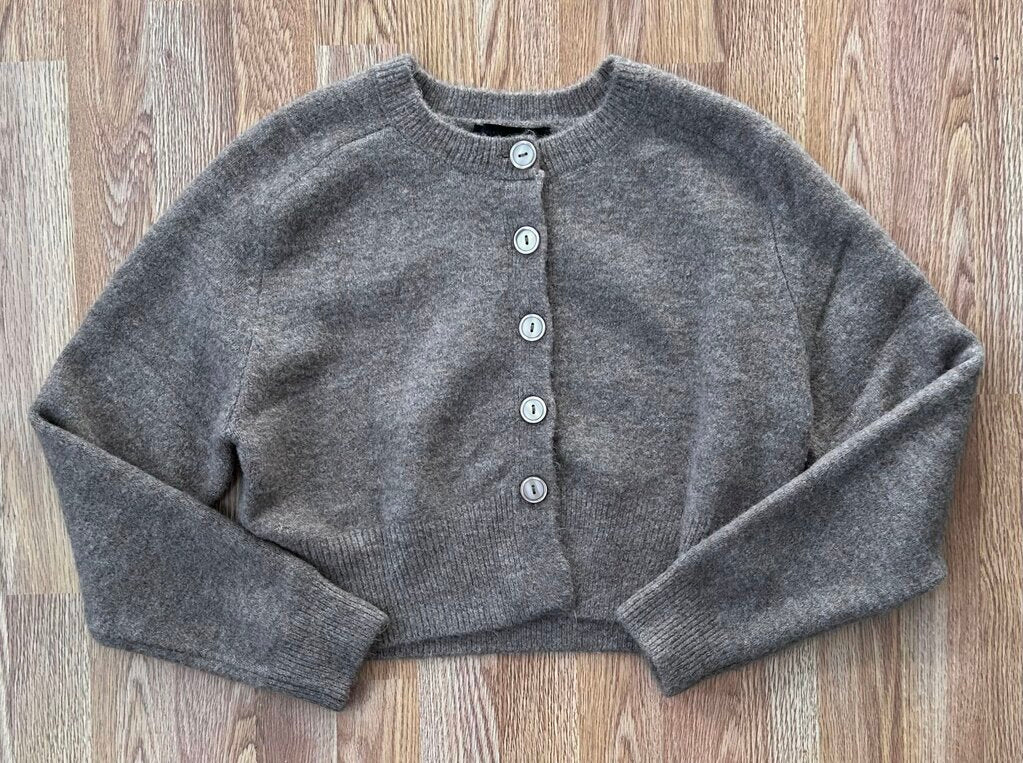 Zara wool blend cropped cardigan (S)