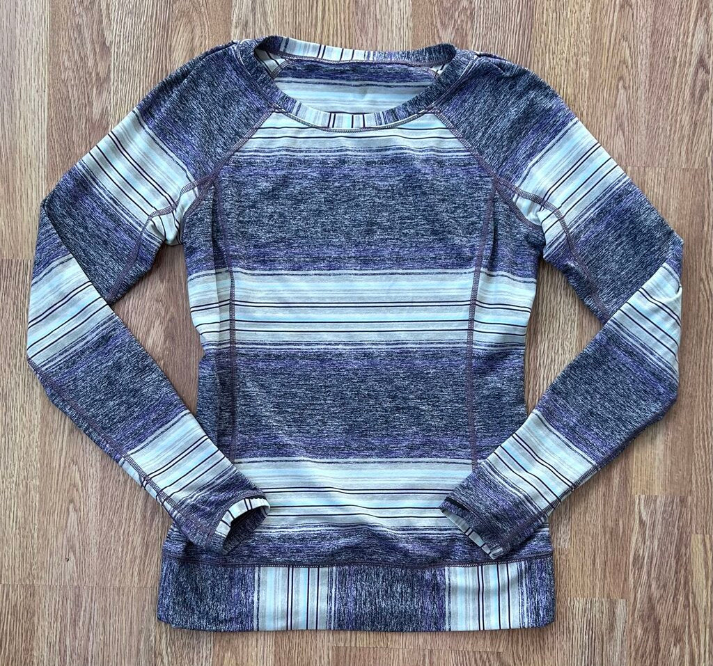 Lululemon striped long sleeve (size 6)