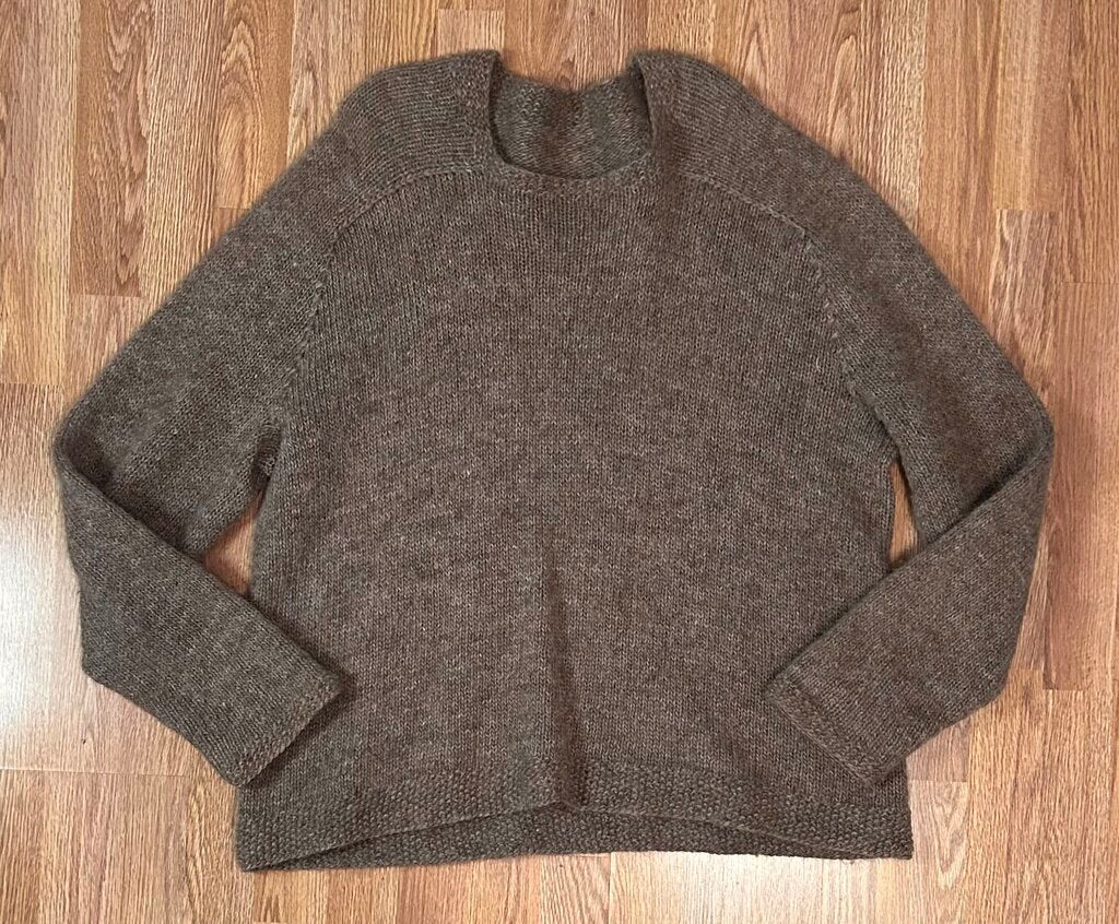 handknit oversized wool pullover (XL/XXL)