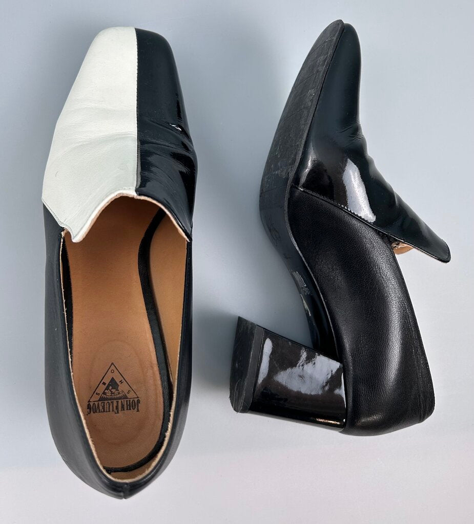 John Fluevog "Gilda" two-tone stacked heel (size 10)