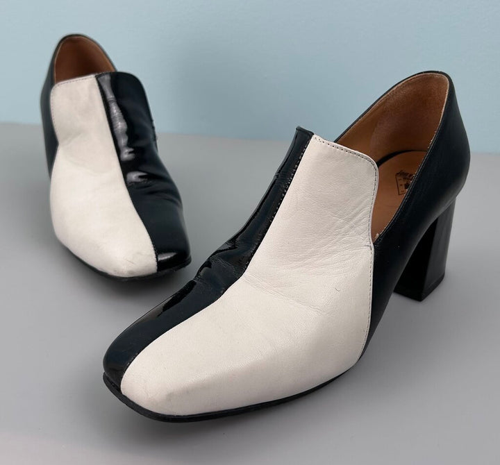 John Fluevog "Gilda" two-tone stacked heel (size 10)
