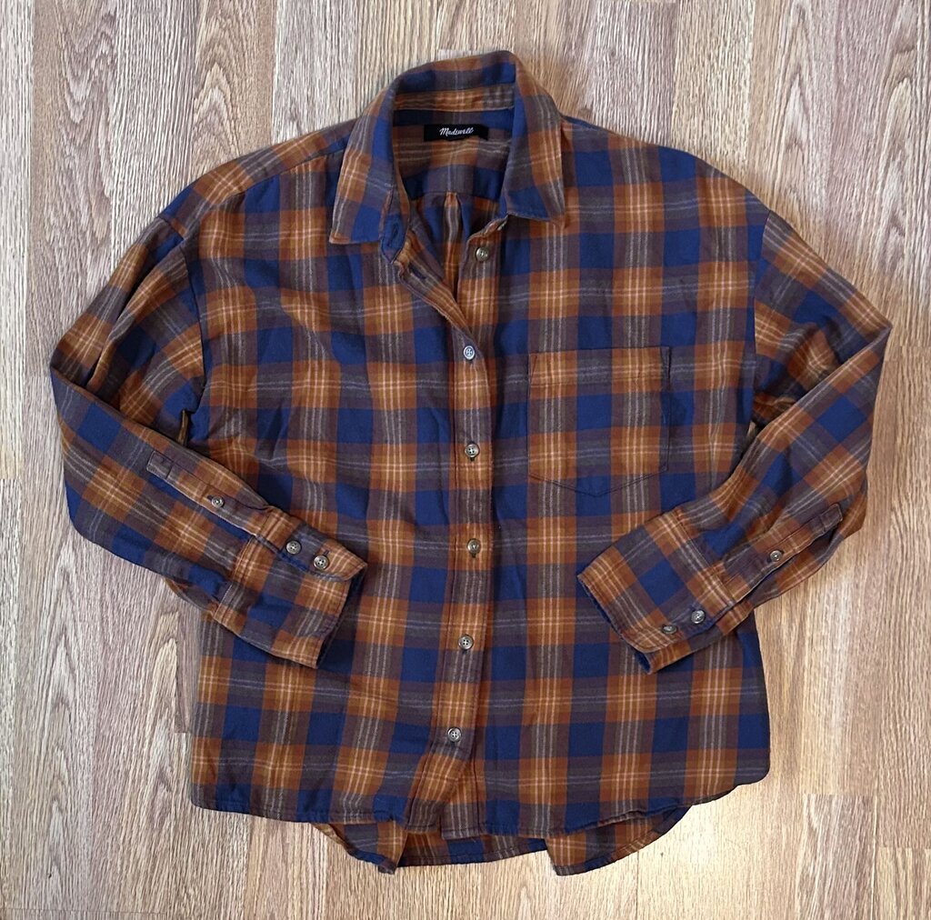 Madewell plaid flannel button down (S)