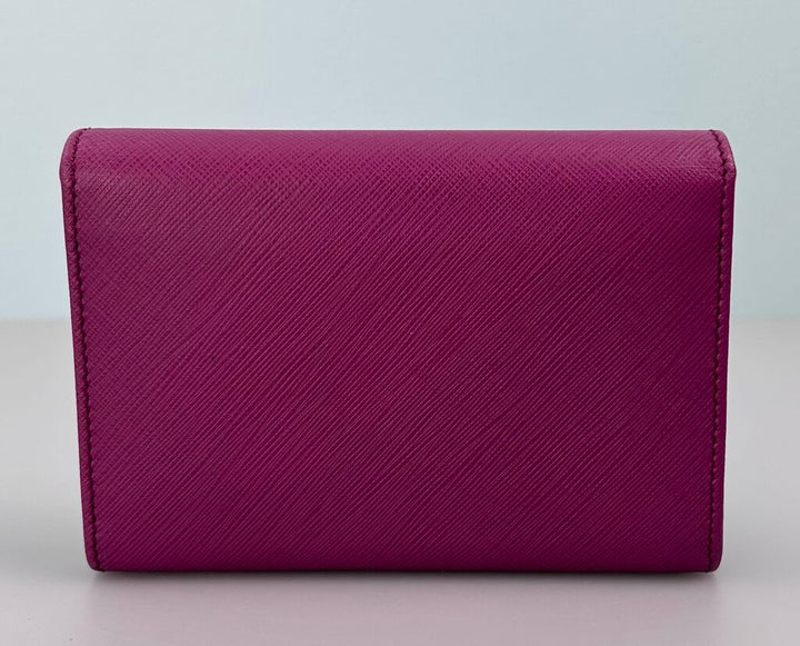 Salvatore Ferragamo Gancini saffiano leather wallet