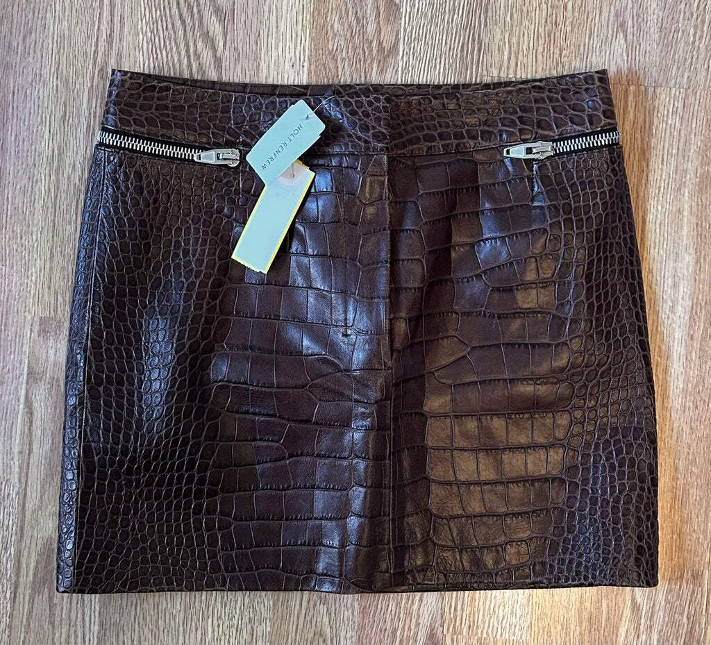 Alexander Wang NWT embossed leather miniskirt (size 0)