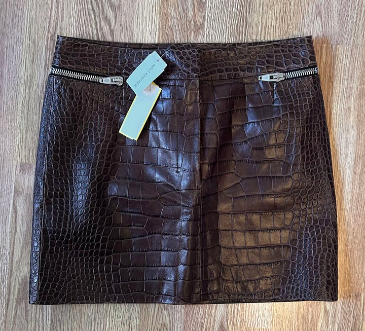Alexander Wang NWT embossed leather miniskirt (size 0)