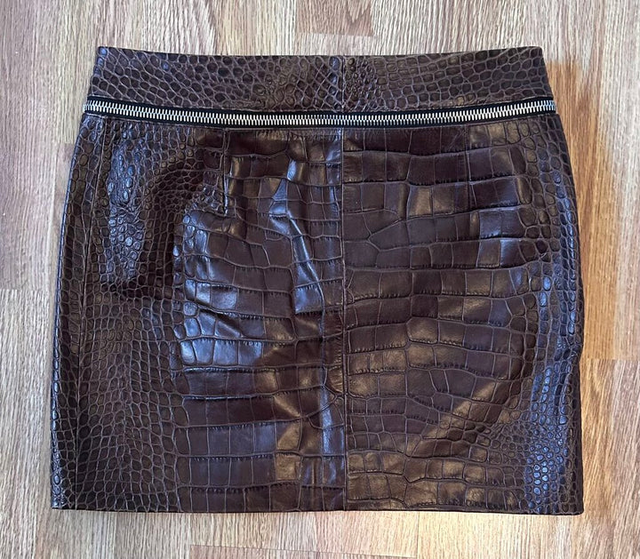 Alexander Wang NWT embossed leather miniskirt (size 0)