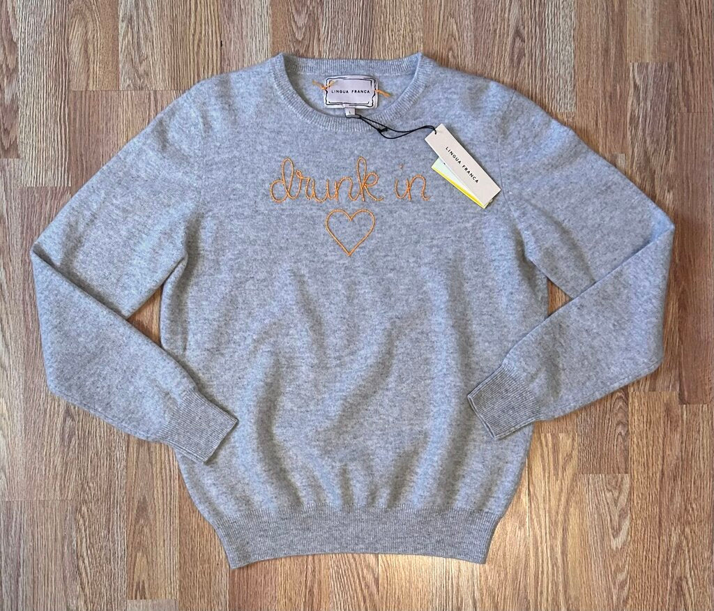 Lingua Franca NYC NWT "Drunk in Love" cashmere sweater (L)