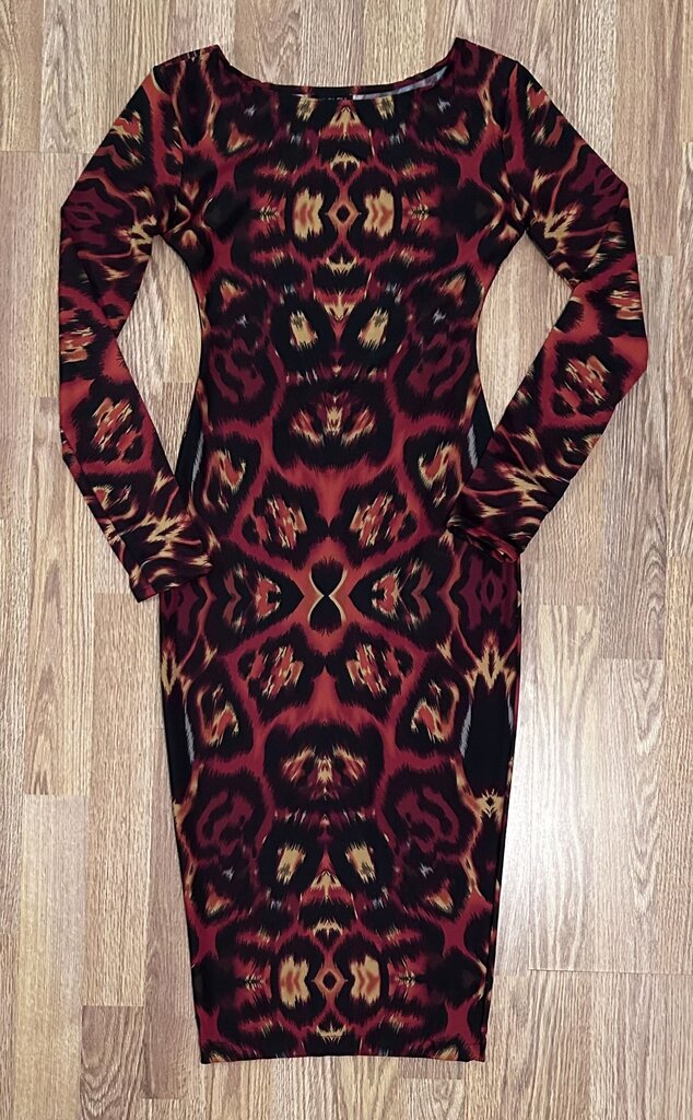 Sooley leopard print spandex bodycon dress (S)