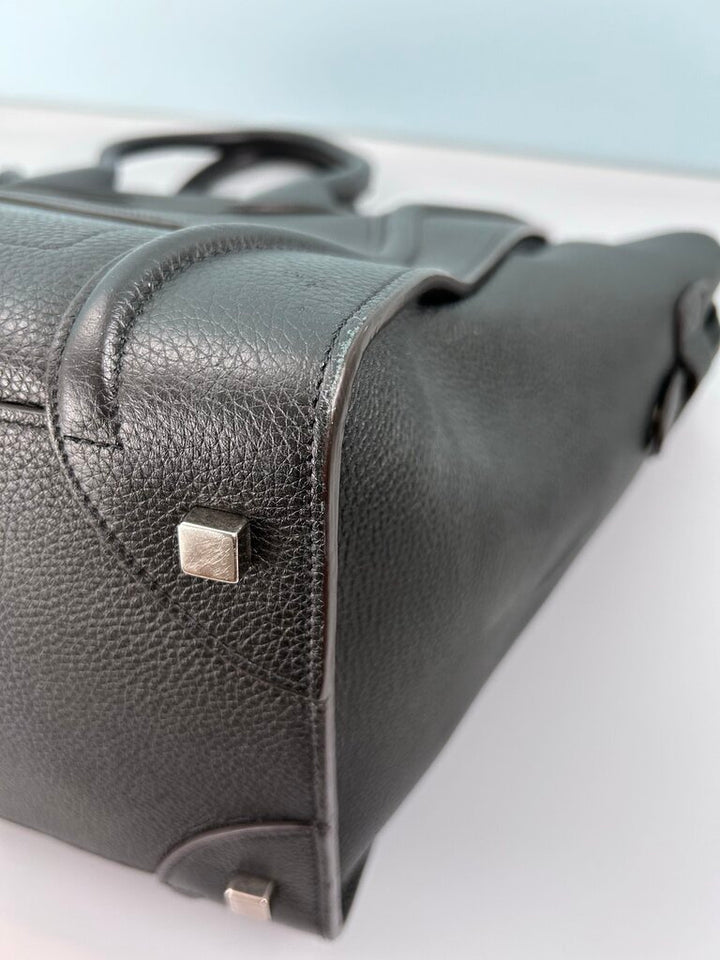 Celine pebbled leather phantom luggage tote