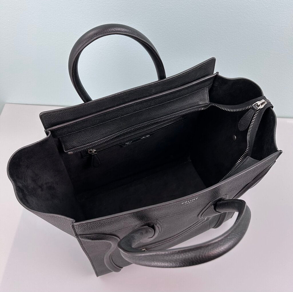 Celine pebbled leather phantom luggage tote