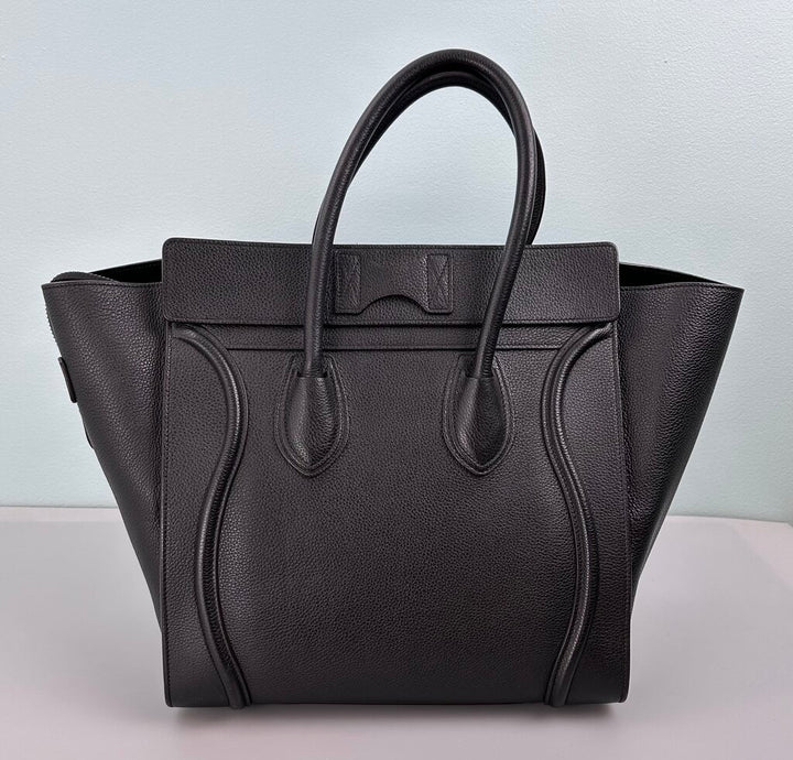 Celine pebbled leather phantom luggage tote