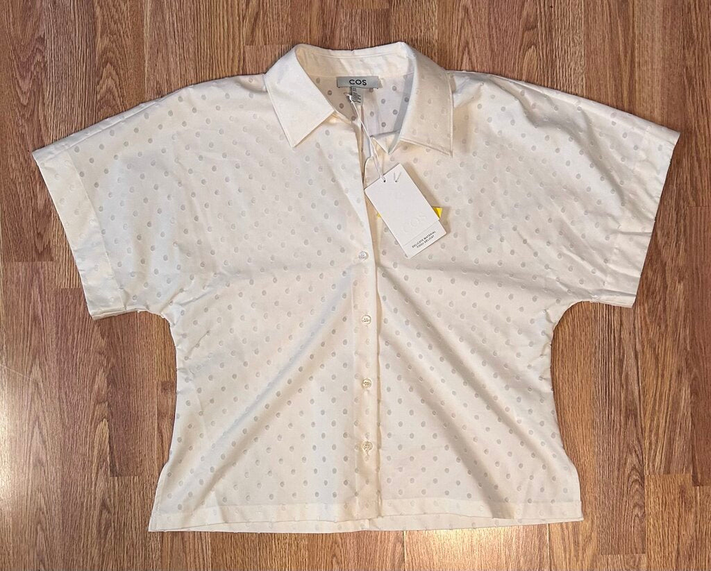 Cos NWT boxy polka dot button down (size 14)