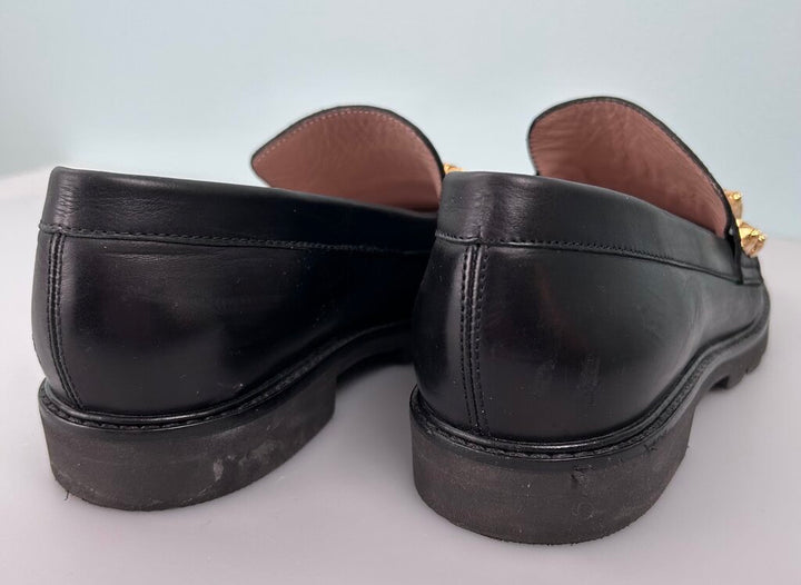 Stuart Weitzman gold detail leather loafer (size 9)