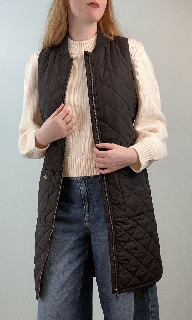 Mernini "The Long Liner" quilted vest (S)