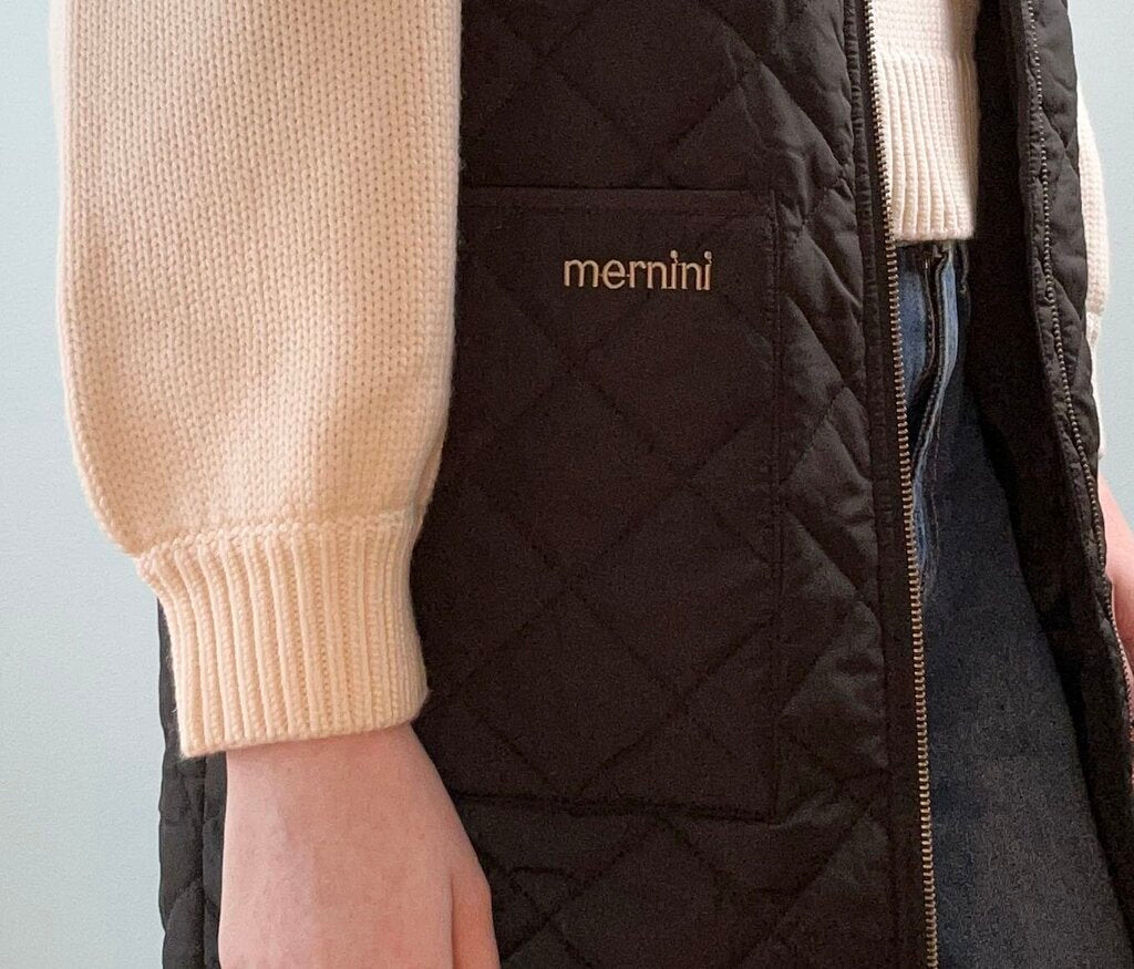 Mernini "The Long Liner" quilted vest (S)