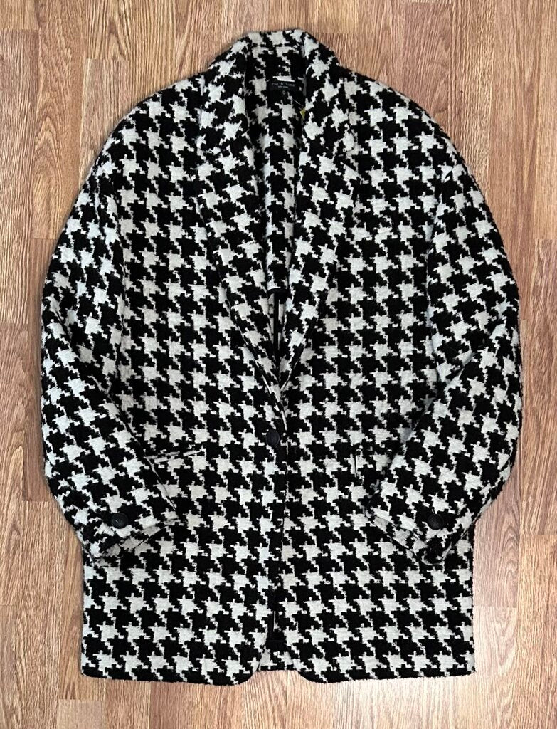 Rag & Bone heavyweight houndstooth peacoat (M)