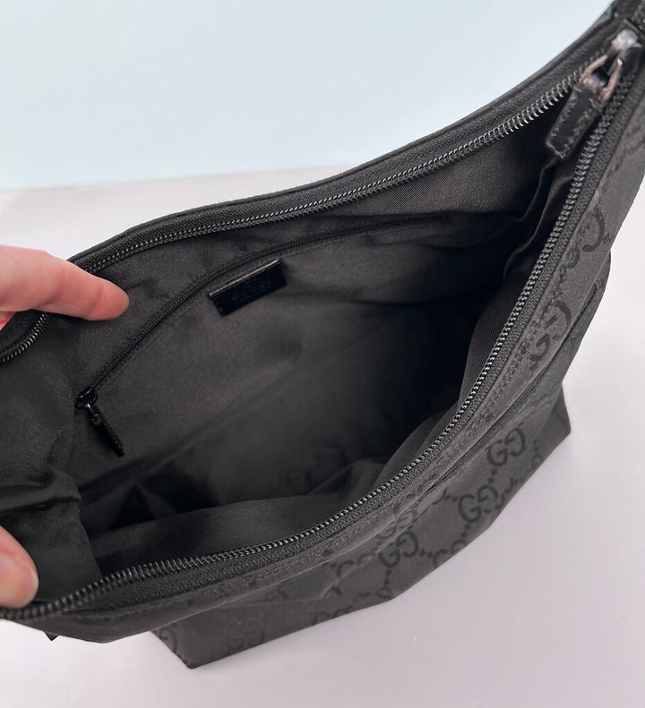 Gucci GG nylon hobo shoulder bag