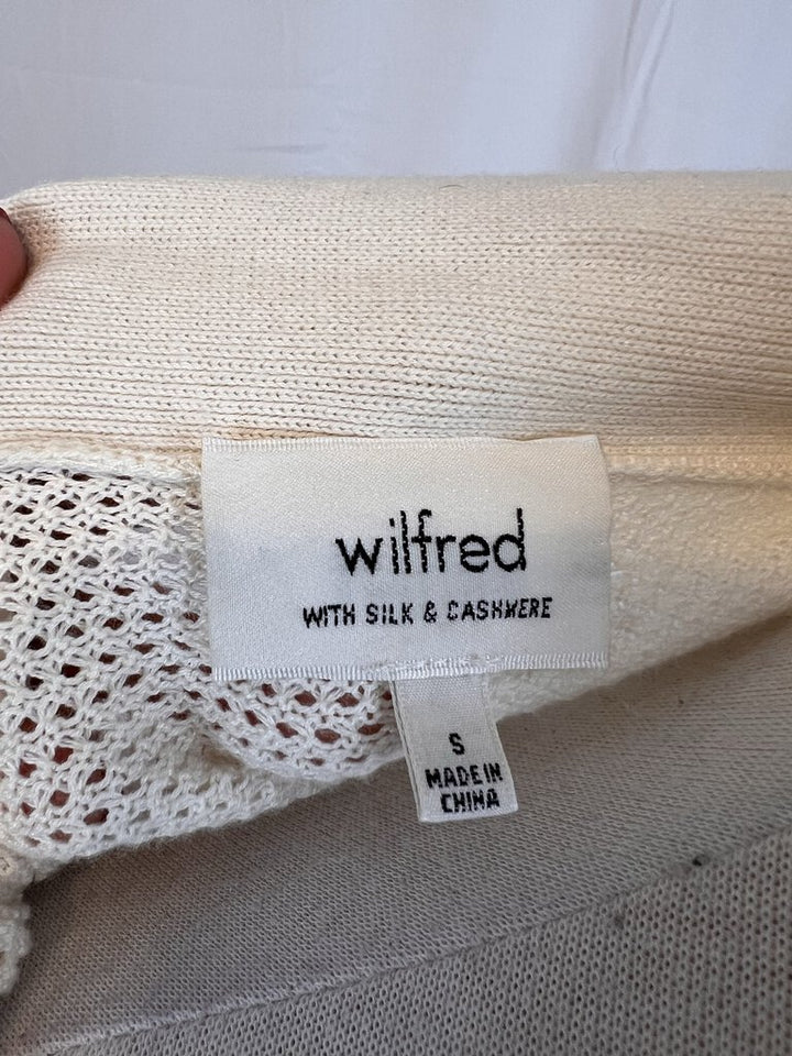Wilfred silk/cotton/cashmere hangopen cardigan S