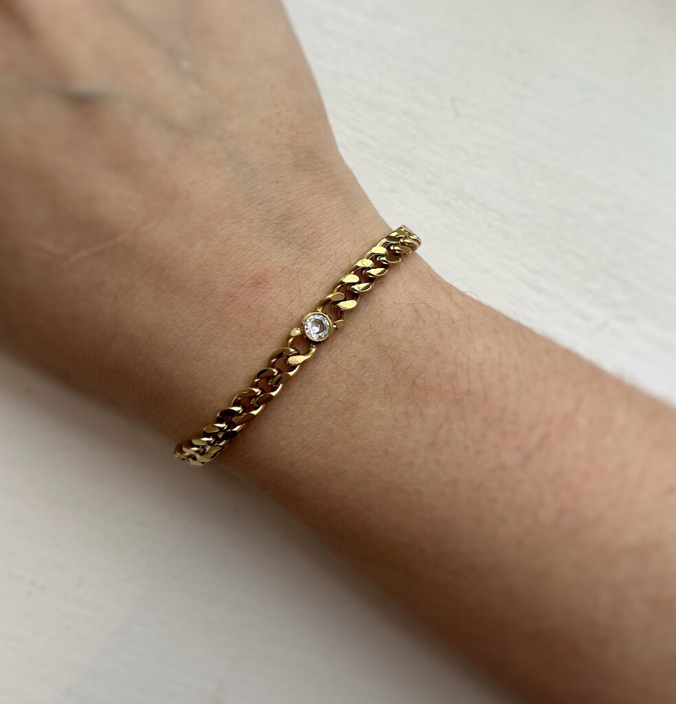 jj+rr 'Milan' crystal chain bracelet