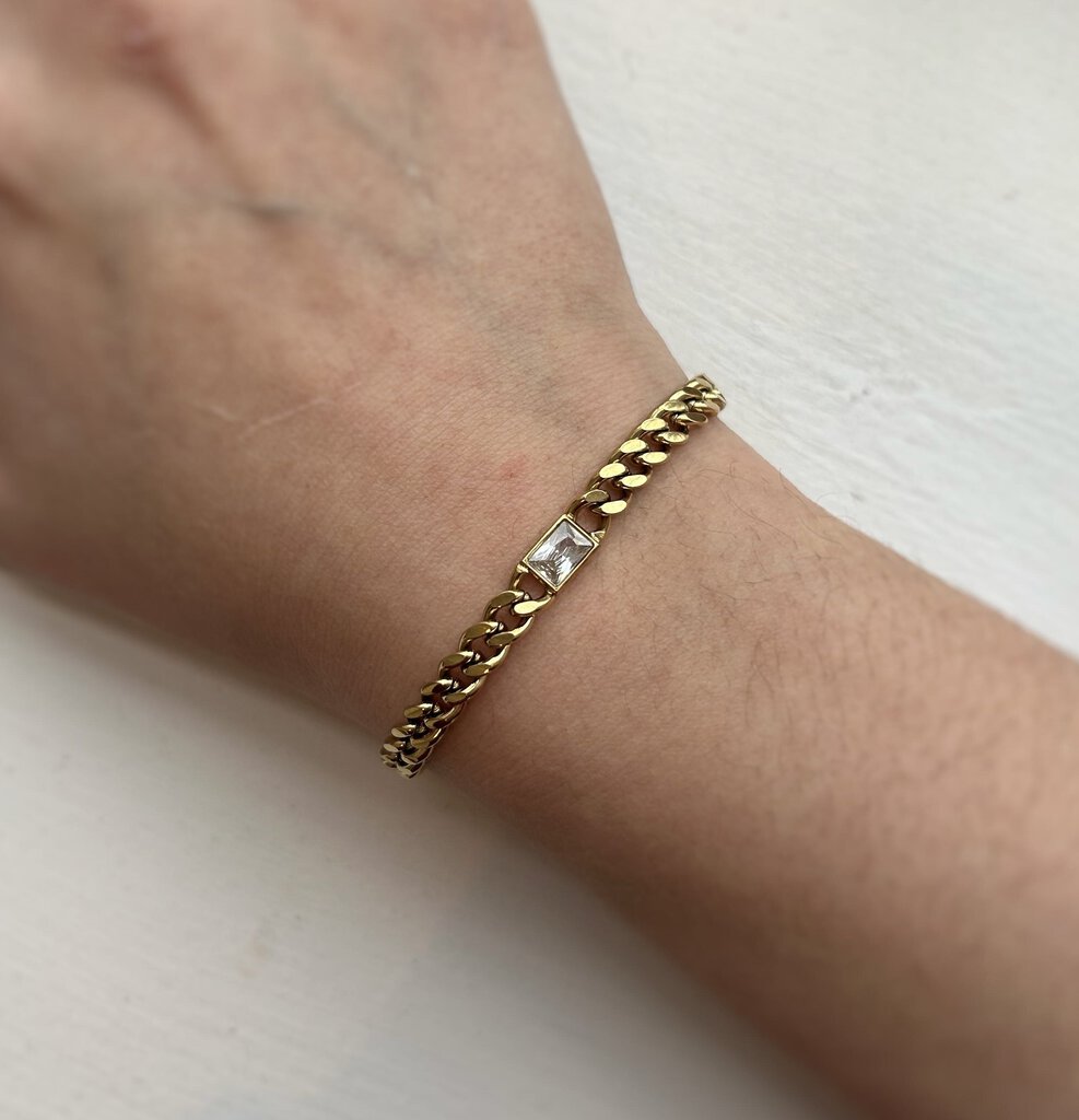 jj+rr 'Valeria' crystal chain bracelet
